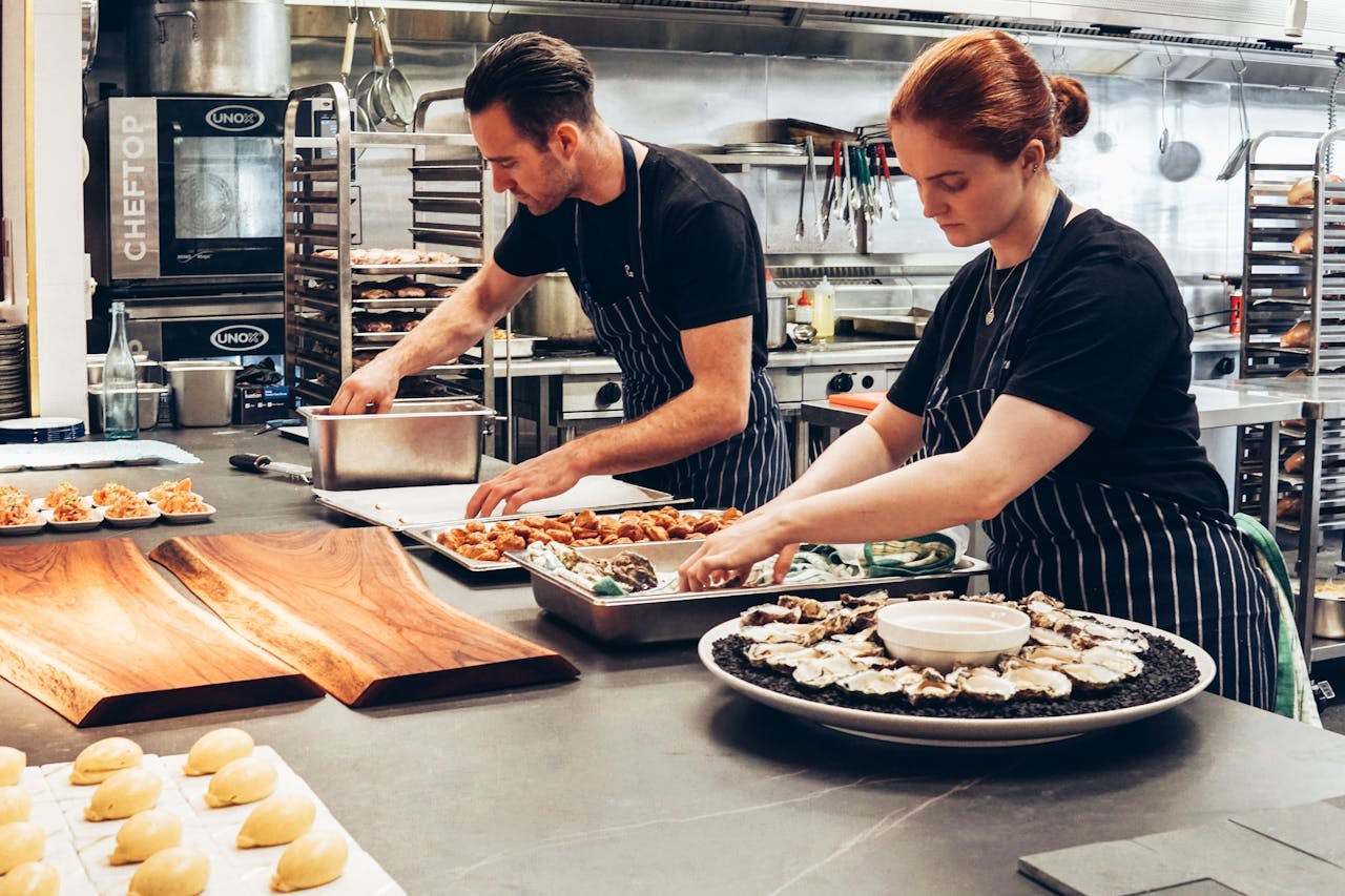 Restaurant kitchen and dining